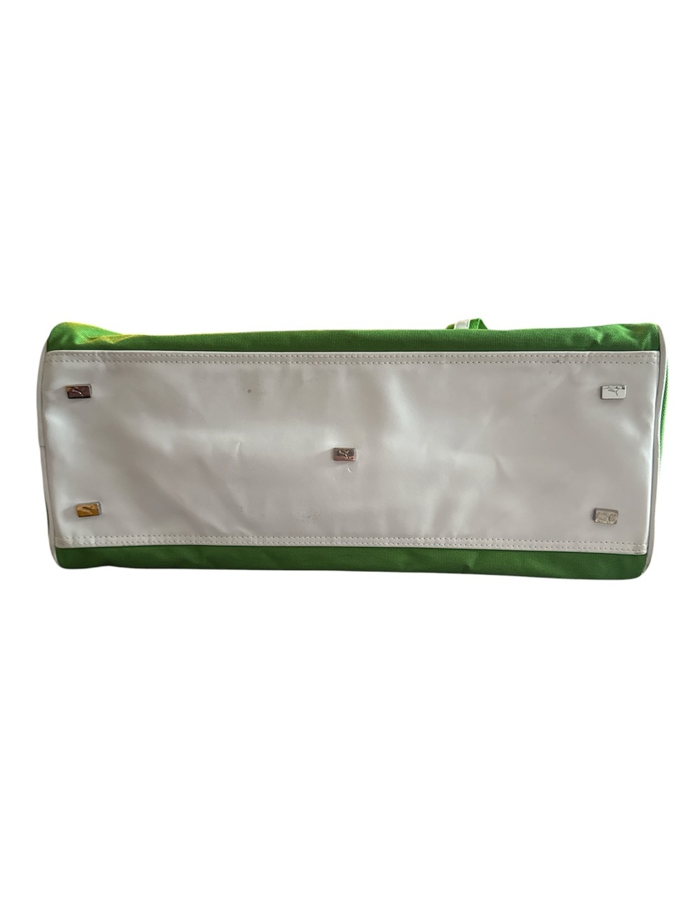 Vintage/Y2K Puma Green and White Travel Duffel Bag - Picture 3 of 6